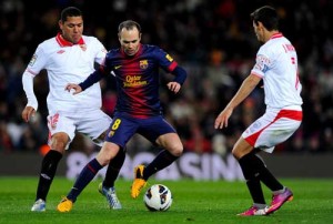 Iniesta against Seville 2013